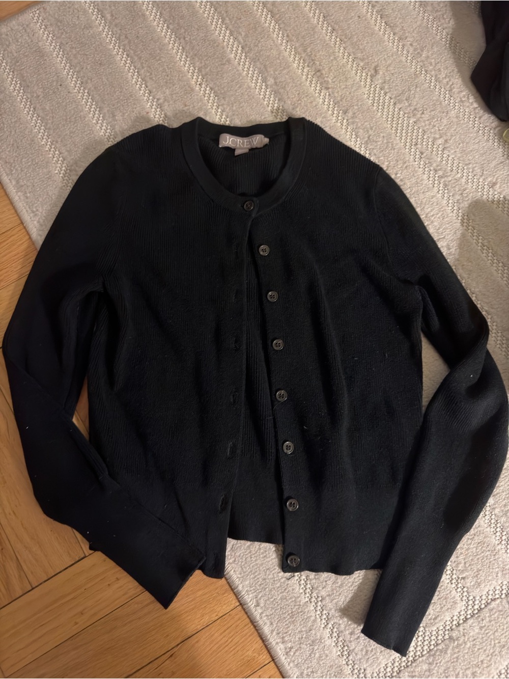 J. Crew Women’s Black Button-Front Sweater